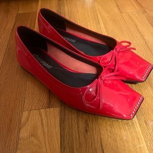 Jeffrey Campbell Red Ballet Flats